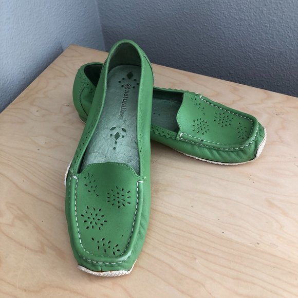 Naturalizer Shoes Vintage Naturalizer Sail Green Perforated Loafer Poshmark